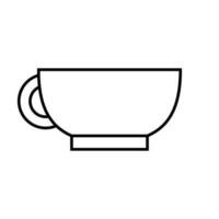 café taza icono vector. té taza ilustración signo. moca símbolo. té logo. caliente bebida marca. vector