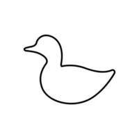 Duck icon vector. Bird illustration sign. Hunting symbol. Goose logo. vector
