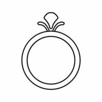 anillo icono vector. Boda ilustración signo. joya símbolo. joya logo. foto