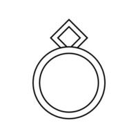 anillo icono vector. Boda ilustración signo. joya símbolo. joya logo. vector
