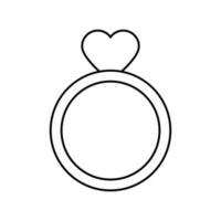 Ring icon vector. Wedding illustration sign. Jewel symbol. Gem logo. vector