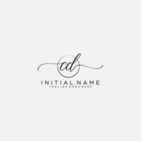 CD logo Initial handwriting or handwritten for identity. Logo with signature and hand drawn style. vector