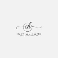 CH logo Initial handwriting or handwritten for identity. Logo with signature and hand drawn style. vector