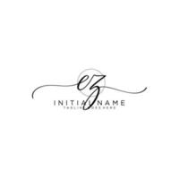 EZ logo Initial handwriting or handwritten for identity. Logo with signature and hand drawn style. vector