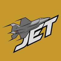 modern jet fighter logo template vector