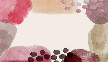 abstract pink and beige watercolor shapes background. vector