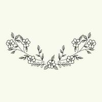 Beautiful realistic hand-drawn artistic floral vintage bouquet  composition decorative sketch vector