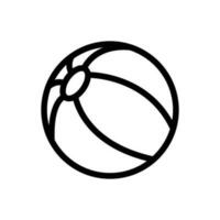 playa pelota negro blanco icono en línea estilo. íconos para logotipos, sitios web, aplicaciones, y más vector