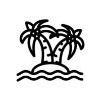 island icon black white in line style vector