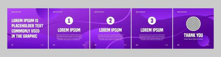 carousel or microblog template for social media posts vector