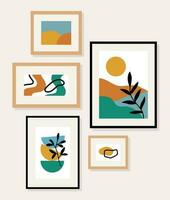 Poster set. Element for interior design in flat style. vector