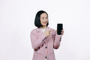 Businessman using digital smart phone with modern mobile phone. New technologies for success workflow concept. photo