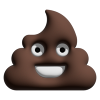 Emoticon emoji 3d poop png