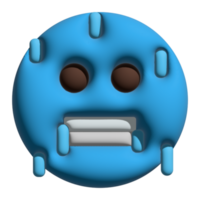 emoticon 3d freddo png file