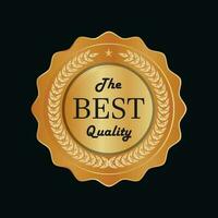 illustration best quality badge design  vector tempale