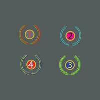 vector icon circle  shape set design