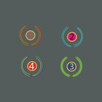 vector icon circle  shape set design