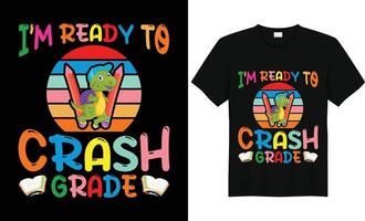 vector espalda a colegio camiseta diseño,primero grado camisas, niños diseño,cartel,barro,plantilla,fondo,imprimir Listo niños colegio t camisa diseño