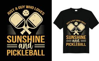 Vector pickleball tshirt design or pickleball poster design or pickleball illustration