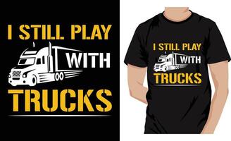 Truck driver graphics t shirt design vector design