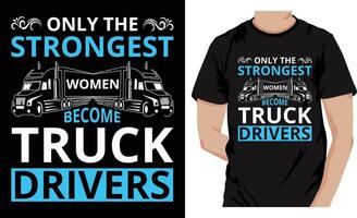 Truck driver graphics t shirt design vector design