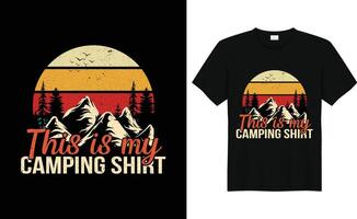 camping t-shirt, vintage t shirt design, vector t-shirt design