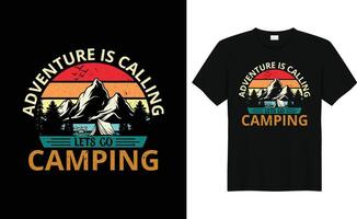 Camping tshirt, Poster, Mug design vectors design