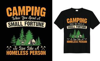 camping t-shirt, vintage t shirt design, vector t-shirt design