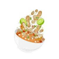 Logo Illustration of Baso Aci or Bakso Aci with Complete Filling vector