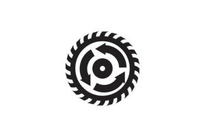 Circular saw Restitution icon design vector template