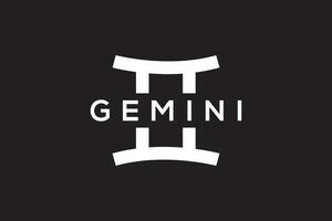 Geminis logo diseño vector modelo