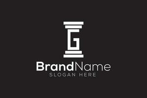 Letter g judgement logo design vector template