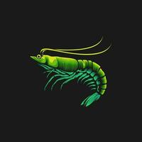 Vector Shrimp Logo Design Illustration