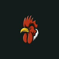 Vector Rooster Head Logo Design Ilustration