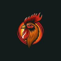 Vector Rooster Head Design Ilustration