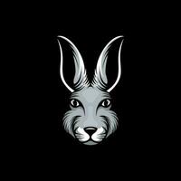 Vector Rabbit Head Logo Design Illustration