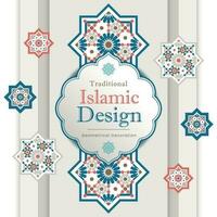 Traditional Islamic Design. Illustration of floral Islamic geometrical decoration. Morocco Seamless Border. Mosque decoration element. vector