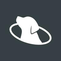 perro espacio galaxia plano moderno mascota logo vector icono ilustración