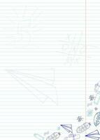 notebook sheet with design for notes vector