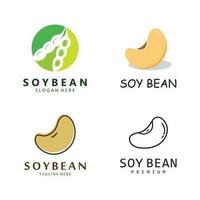 Soybean Logo Template with Modern Concept vector