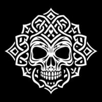 Celtic skull in knot style vector
