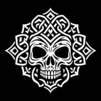 Celtic skull in knot style vector