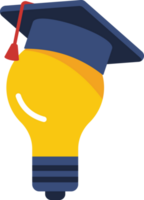 Back to School light bulb Graduation cap png