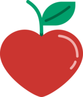 Back to School apple heart png