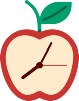 Back to School apple clock png