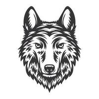 fox head design lineart. Farm Animal. wolf logos or icons. vector illustration