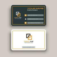 Round Business Card Design vector