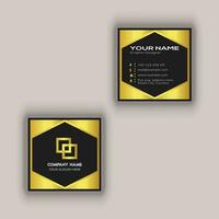 Square Business Card Modern Creative and Clean Two sided Business Card Template vector