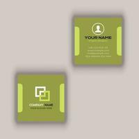 Square Business Card Design vector