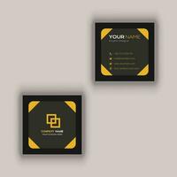 Square Business Card Modern Creative and Clean Two sided Business Card Template vector